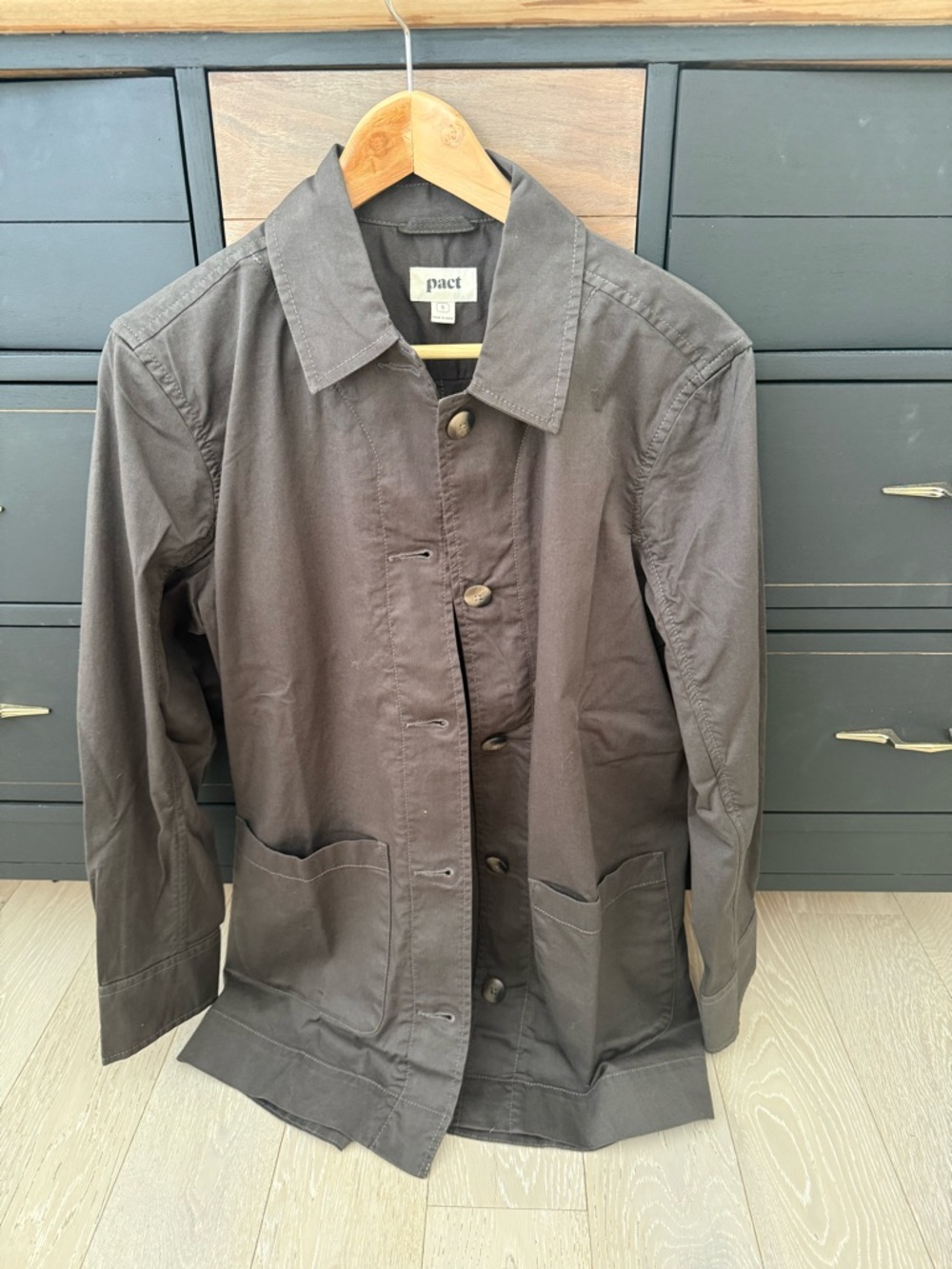 Pact Dark Green Field Coat NWOT